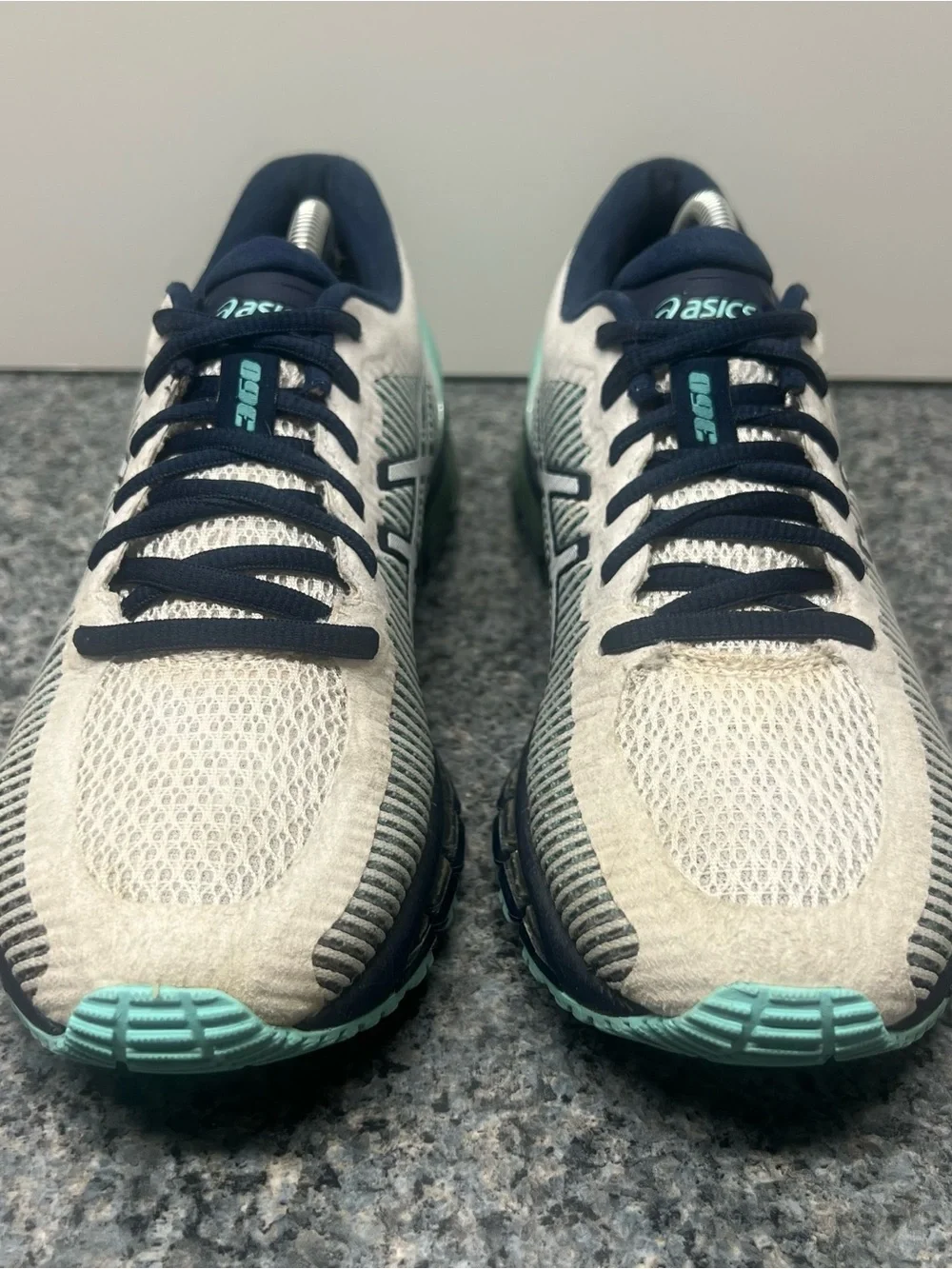ASICS Gel-Quantum 360 CM Running Shoes Sneakers  White Blue | Women’s Size 7.5